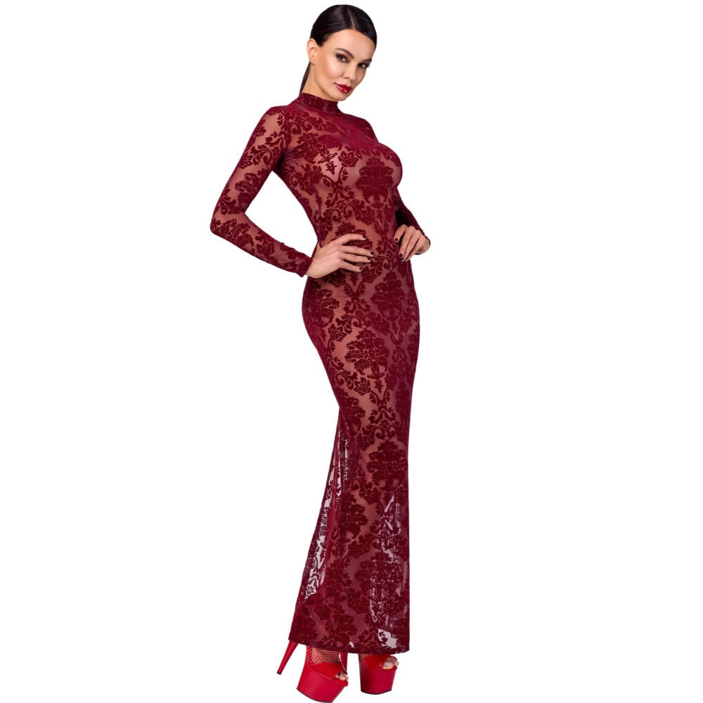 Noir Handmade - Kink Royal Maxi Jurk - Rood